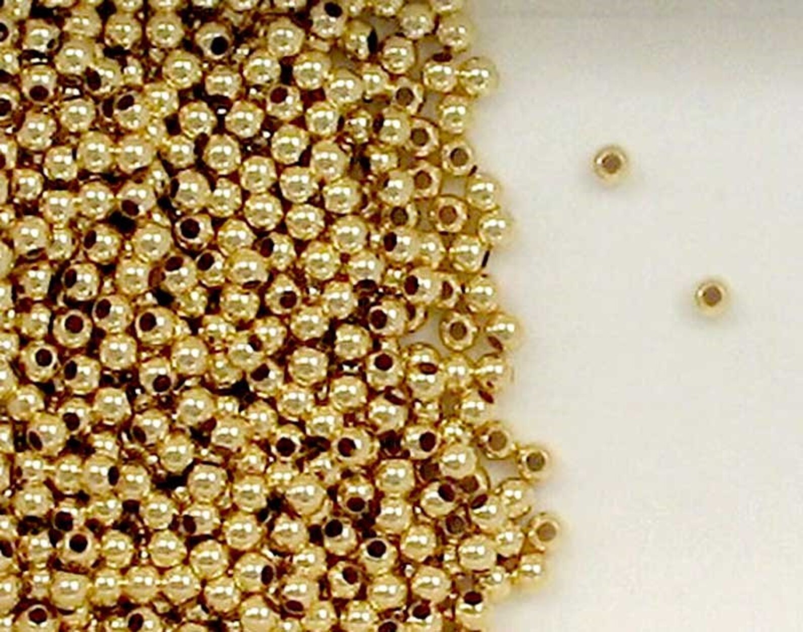 14K Gold Filled Beads GoldFilled 2.5mm Round Spacer Beads Etsy