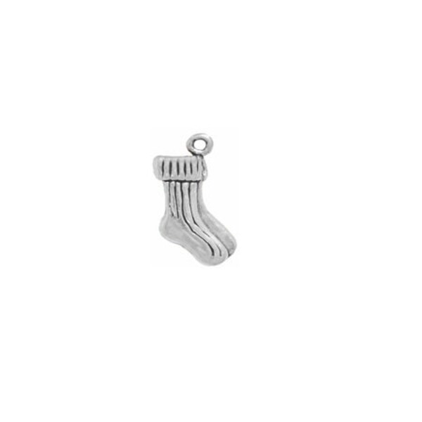 Sock Charm | Socks Charm Sterling Silver | Footwear Jewelry | Socks Jewelry