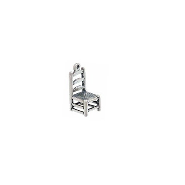 Ladder Back Chair Charm Sterling Silver, Furniture Charms, Furniture Jewelry