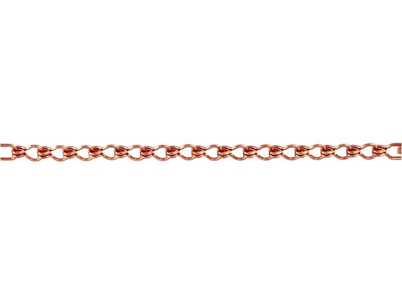 Copper Designer Cable Link Chain by the Foot 5.1 X 7.8 MM Solid Copper Chain