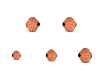 Bi-cone 3.3mm Genuine Copper Beads Jewelry Making Supplies