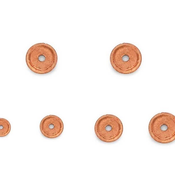 Genuine Copper 4.3mm Disc Round Spacer Beads