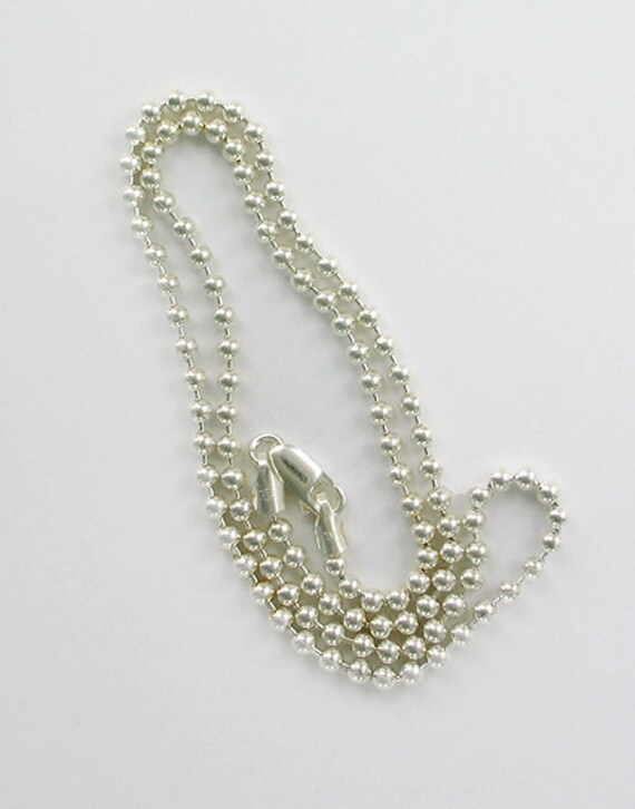 Sterling Silver 3mm Bead Ball Chain or Necklace Choice of Etsy