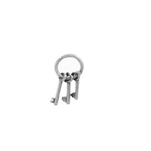 Keys on a Ring Charm, Sterling Silver, Jailer Key Jewelry