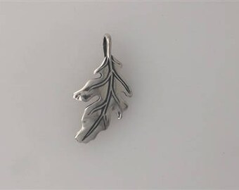 Sterling Silver 3-D Oak Leaf Pendant