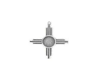 Sterling Silver Womens 1mm Box Chain Mini Zia Sun Symbol Pendant Necklace Sterling Silver Womens 1mm Box Chain Mini Zia Sun Symbol Pendant Necklace
