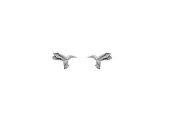 Hummingbird Earrings, Hummingbird Stud Earrings Sterling Silver | Hummingbird Jewelry