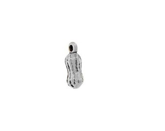 Peanut Charm Sterling Silver for Bracelet Tiny Nut Butter Goober Circus Peanut Charm Sterling Silver for Bracelet Tiny Nut Butter Goober Circus