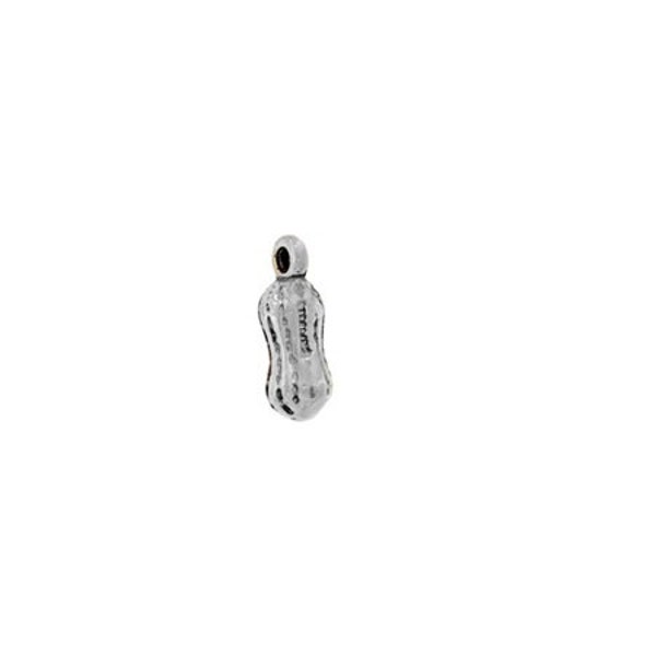 Peanut Charm Sterling Silver, Bijoux alimentaires en argent, Bijoux de cacahuète