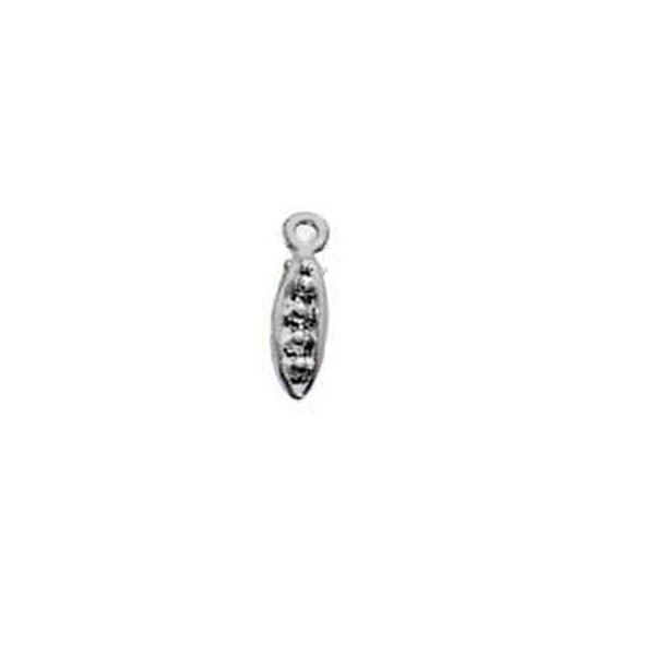 Peas in a Pod Charm, Sterling Silver, Peas Jewelry, Garden Themed Jewelry