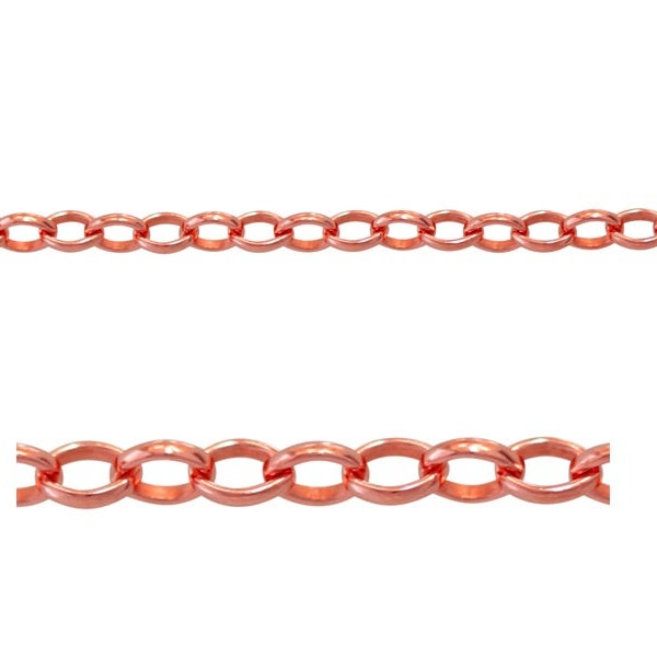 Copper Rolo Chain by the Foot | Jewelry Supplies Bulk Chain