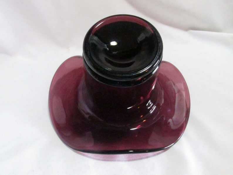 Amethyst Hand Blown Art Glass Hat Jackinpulpit Vase Etsy