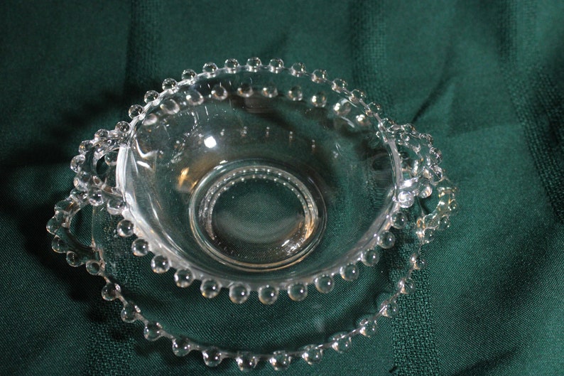 Imperial Glass Candlewick Mayo Condiment Dish and Under Plate Etsy