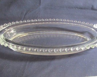 Imperial Candlewick pickle dish with handles