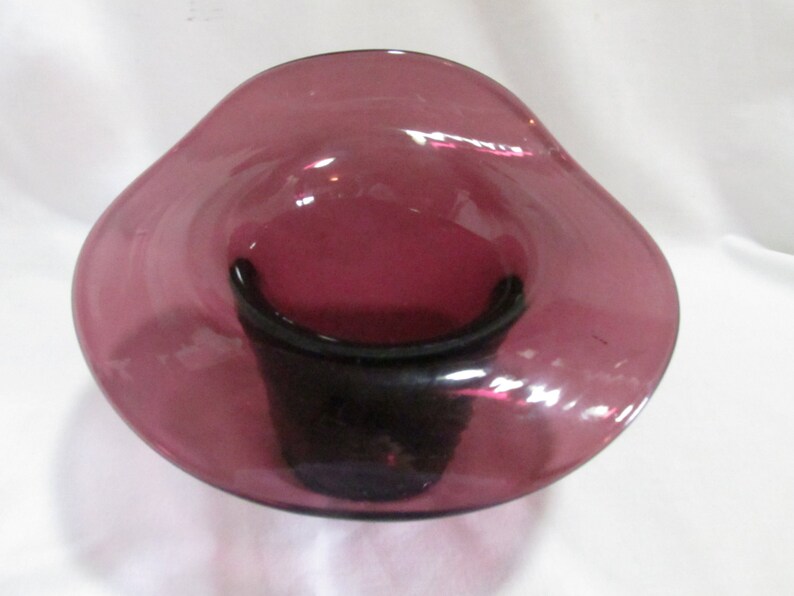 Amethyst Hand Blown Art Glass Hat Jackinpulpit Vase Etsy