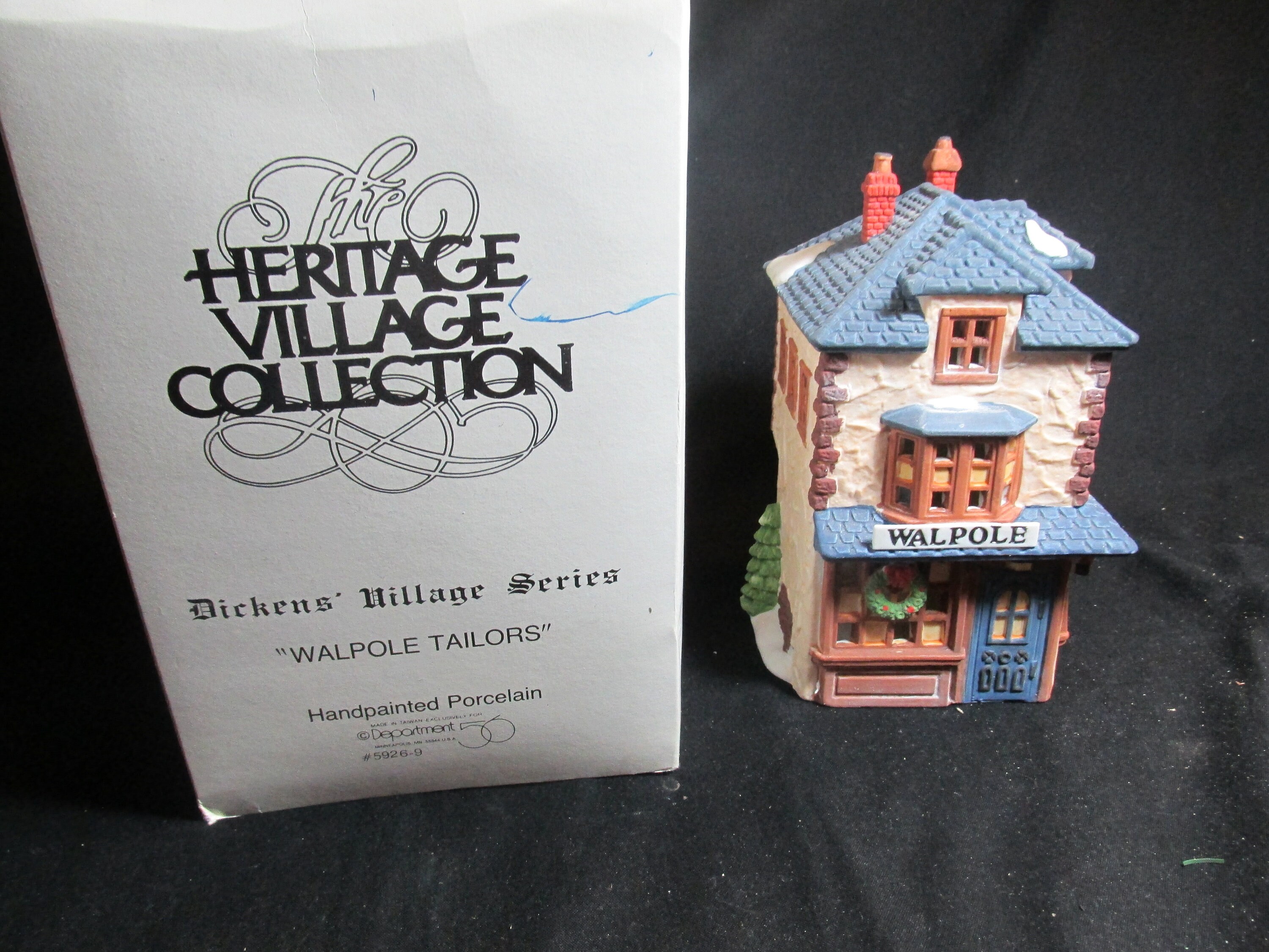 Dickens Village Series Walpole Tailors #5926-9 EUC Department 56