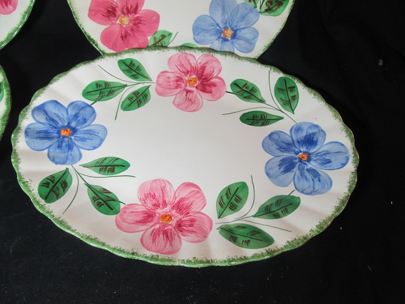 Blue Ridge Norma 9 luncheon plates /& 11.5 platter Southern Potteries Inc.