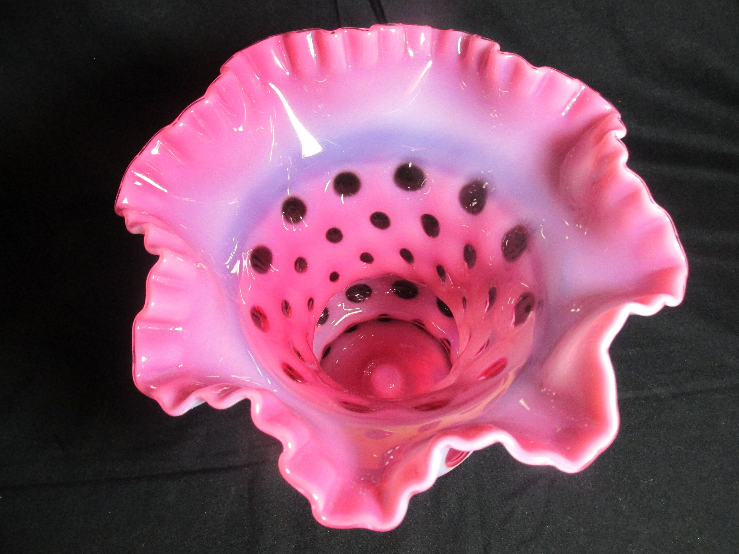花瓶・フラワースタンド VINTAGE FENTON COIN DOT BOWL 花瓶・フラワースタンド VINTAGE FENTON COIN DOT BOWL Vintage