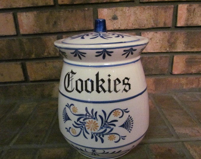Vintage German Blue Onion Cookie Jar by Royal Sealy With Etsy