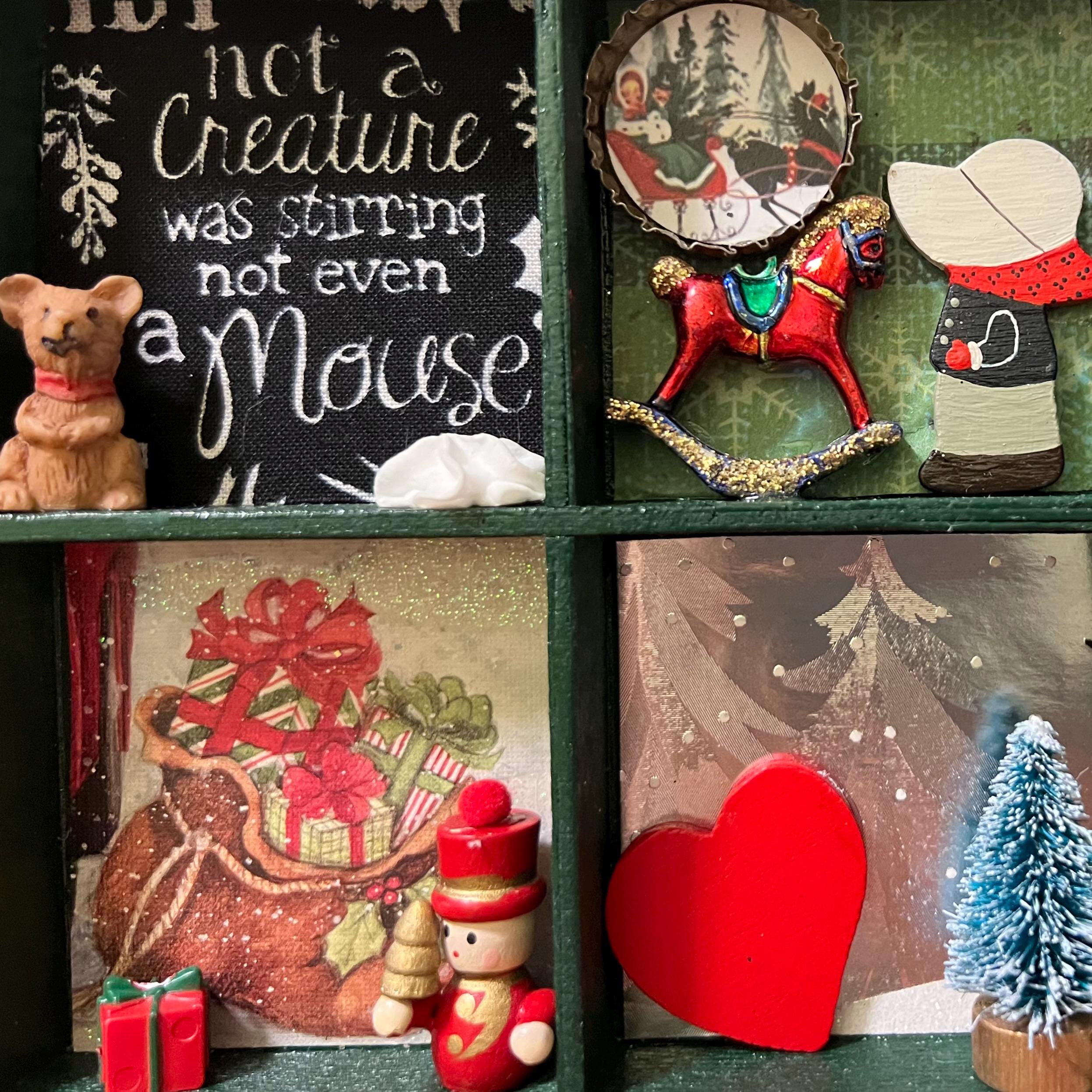 Advent Shadow Advent Calendar/advent Shadow Box/holiday Assemblage - Etsy