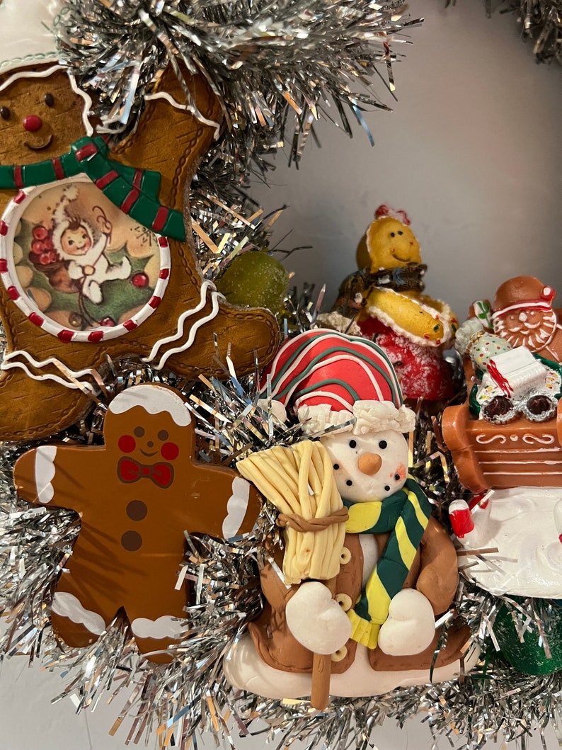 So Sweet Gingerbread/gumdrops/kitchen/tinsel/wreath/assemblage Etsy