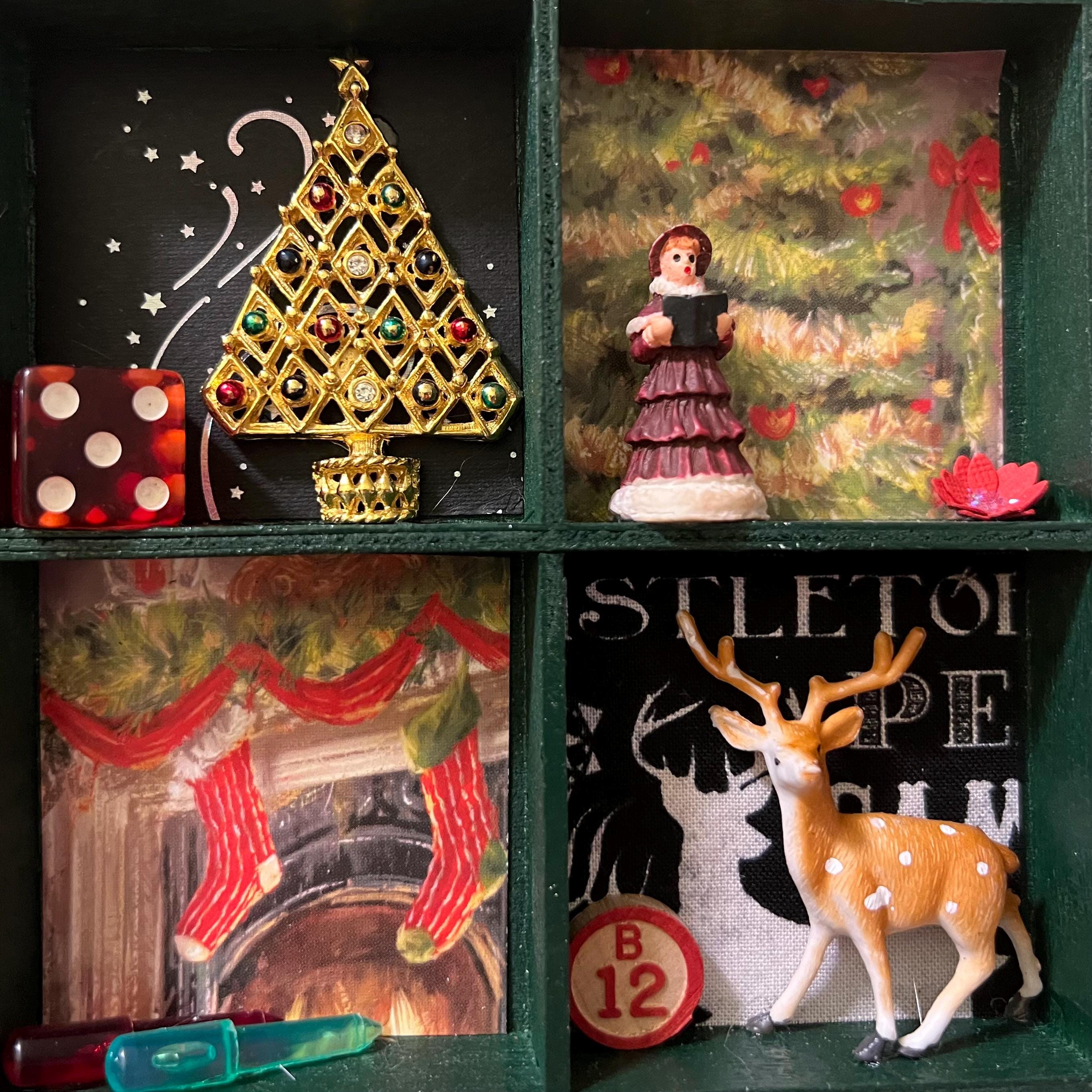 Advent Shadow Advent Calendar/advent Shadow Box/holiday Assemblage - Etsy