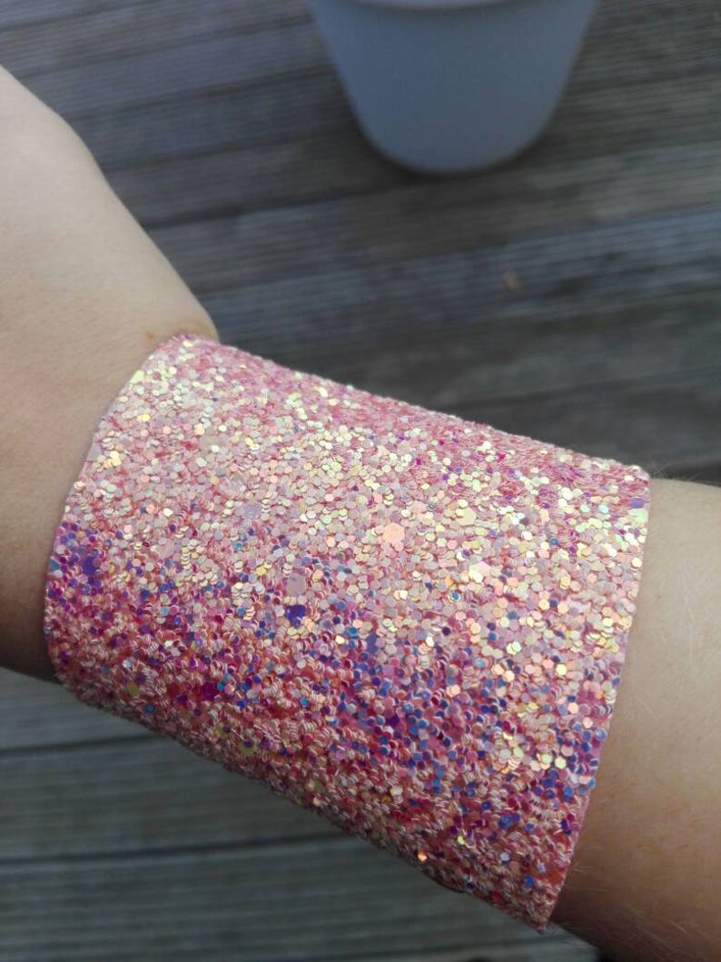 Glitterleather BRACELET in BABY PINK Jewellery
