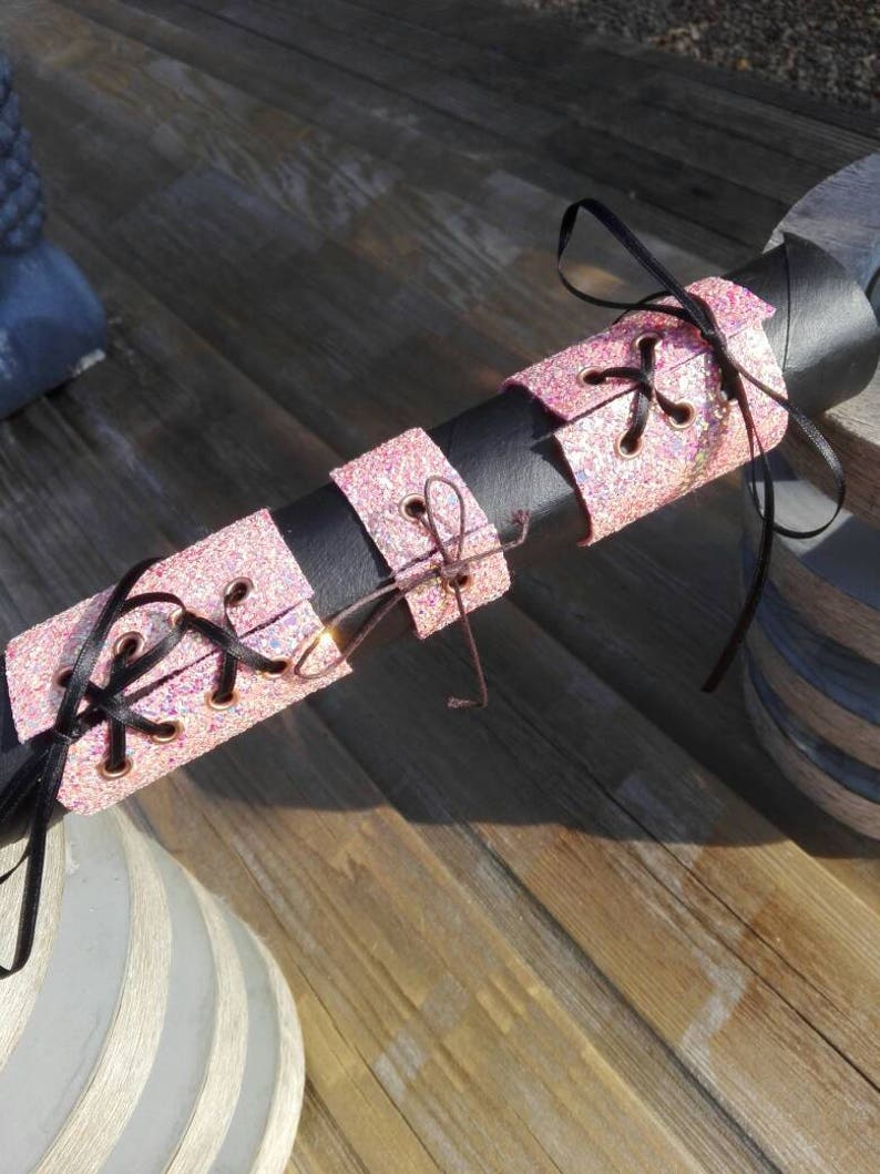 Glitterleather BRACELET in BABY PINK Jewellery