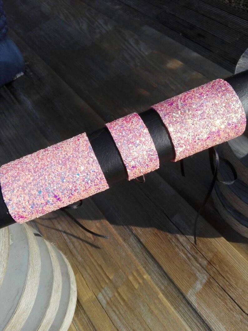 Glitterleather BRACELET in BABY PINK Jewellery