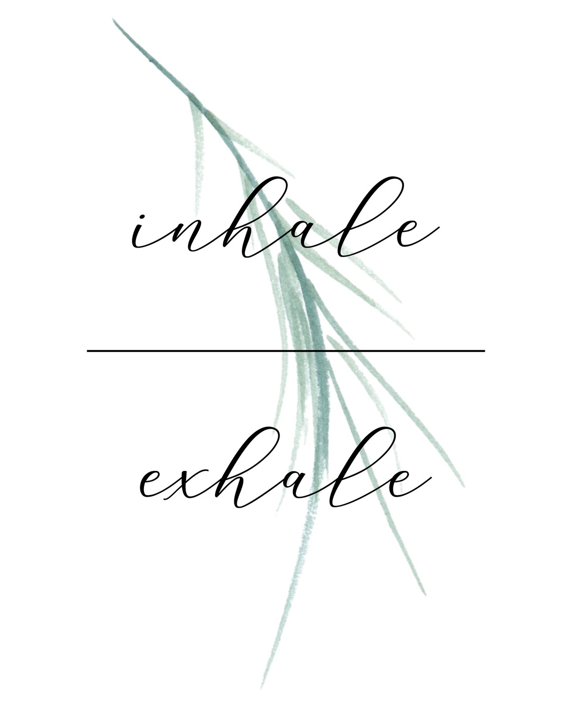 Inhale/exhale Printable Art, Instant Download, 8x10 - Etsy