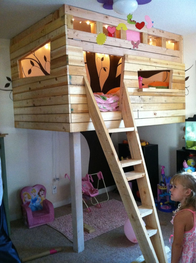 Twin or Full Size Tree House Bed Custom inhouse build Etsy