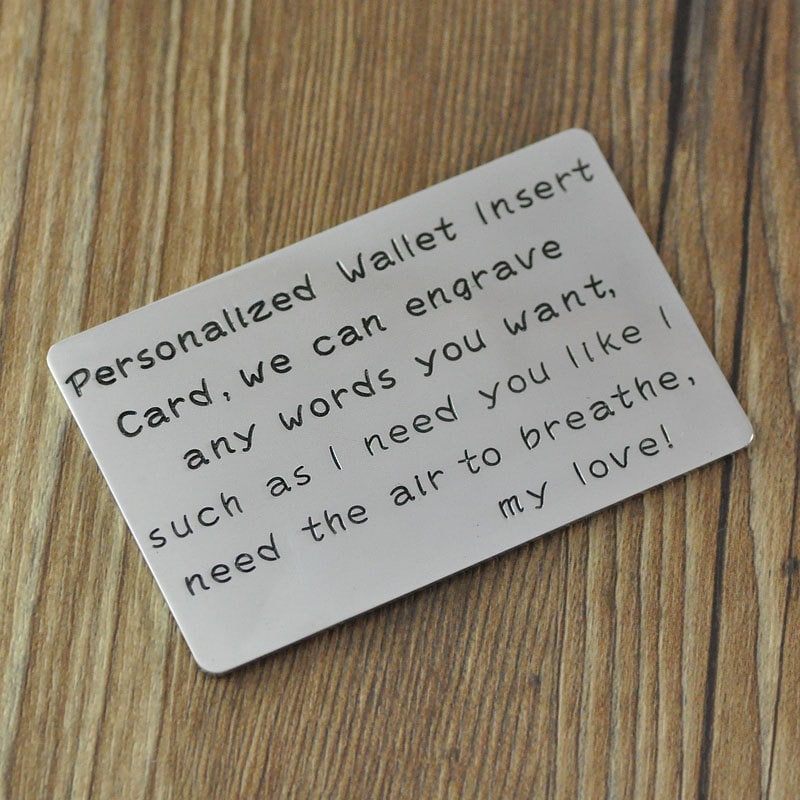 Custom Wallet Card Personalized wallet card personalized