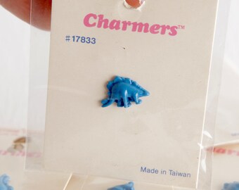 Vintage Westrim Crafts Blue Dinosaur Flat Back Cabochons, Flatback Cabochon Embellishments for Phones, Jewelry, Headbands, Crafts, NOS