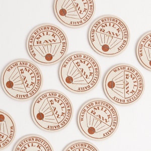 Vintage Set van 12 Caps van rauwe melk, zuivel flessendoppen, meerdere aantallen beschikbaar