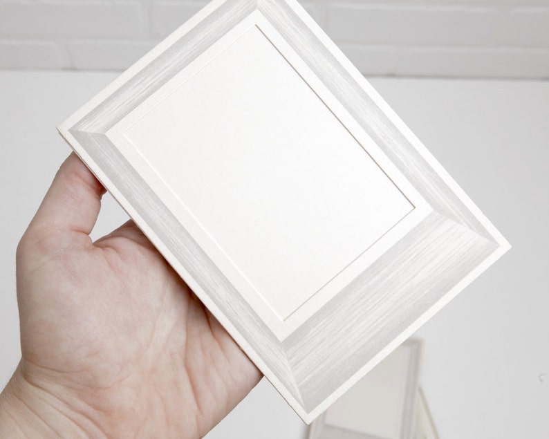 Vintage Unused Picture Frame Lot with 7 Cardstock Paper and Etsy