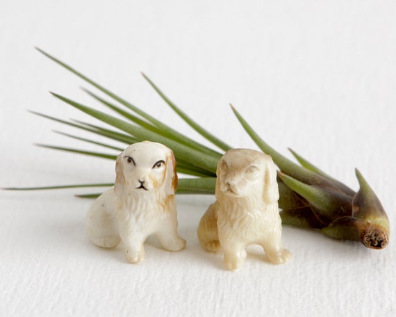 miniature dog figurines plastic
