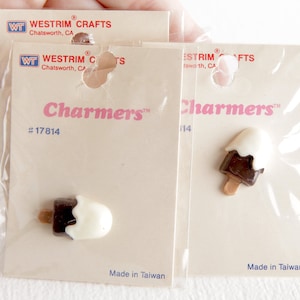 Jahrgang viel Westrim Handwerk Eis Kegel flache Rückseite Cabochon, Flatback Cabochon Verschönerung für Handys, Schmuck, Stirnbänder, Handwerk, NOS