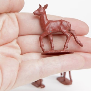 Vintage Trio of Small Rubber Red Deer Fawns by Auburn Toys - Etsy