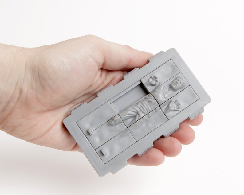 Vintage Han Solo In Carbonite Slide Puzzle In Gray Plastic 1990s Star Wars Memorabilia