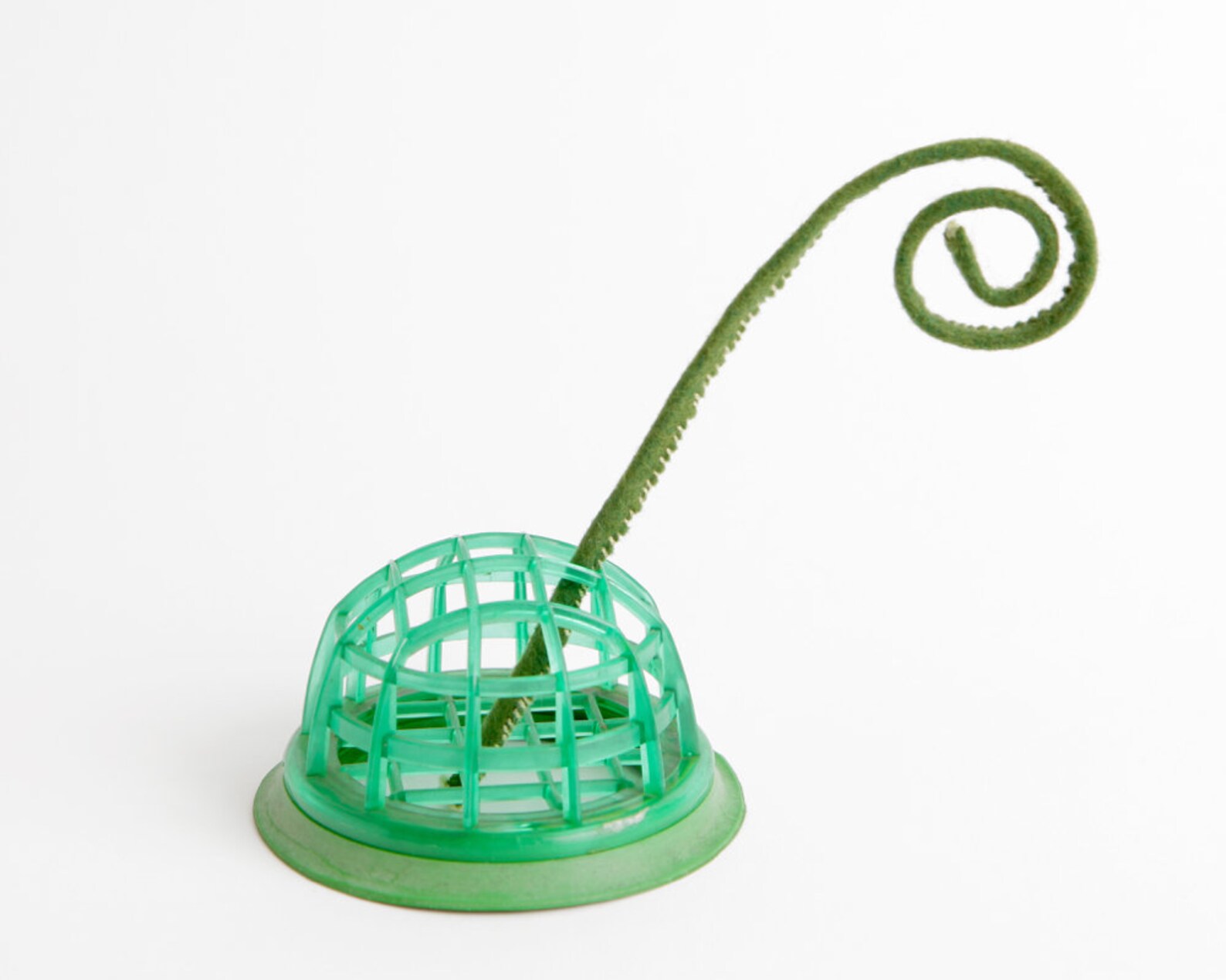 Vintage Round Green Plastic Flower Frog with Suction Cup Etsy