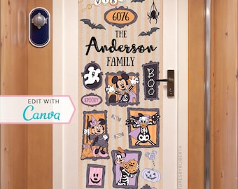 Banner para porta de cruzeiro | Decoração de cruzeiro | Decoração personalizada para porta de cruzeiro | Modelo Canva | Festa de Halloween | Cruzeiro em outubro | Pulseira | Editável