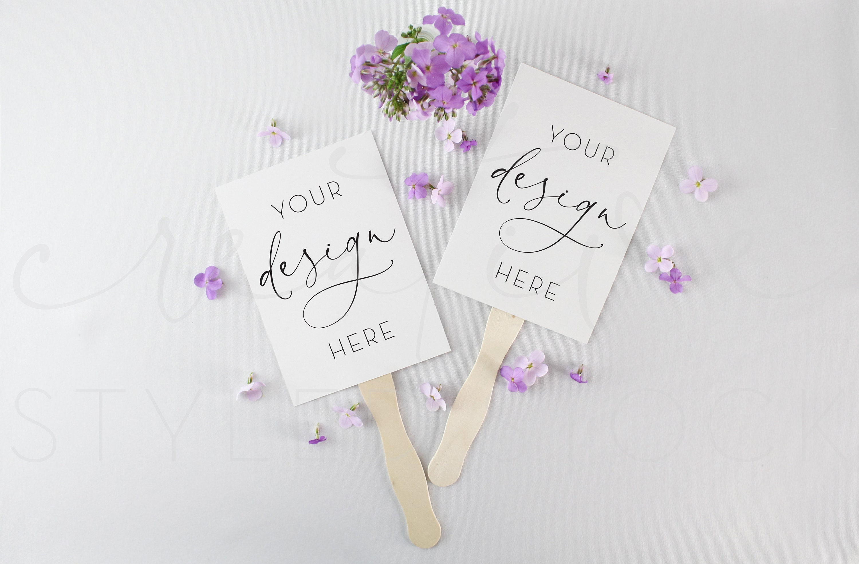 Download Wedding Fan Program Mockup Front and Back Styled Mock up ...