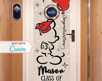 Cruise Door Banner | Cruise Decor | Personalized Cruise Door Decor | Canva Template | Graduation | Class Of 2026 | Balloon | Editable