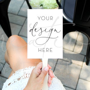 Fan Program Mockup, Styled Stock Photography, Wedding Programs, Styled Fans, Stationery Stock Images, Greenery, Outdoor Wedding Decor