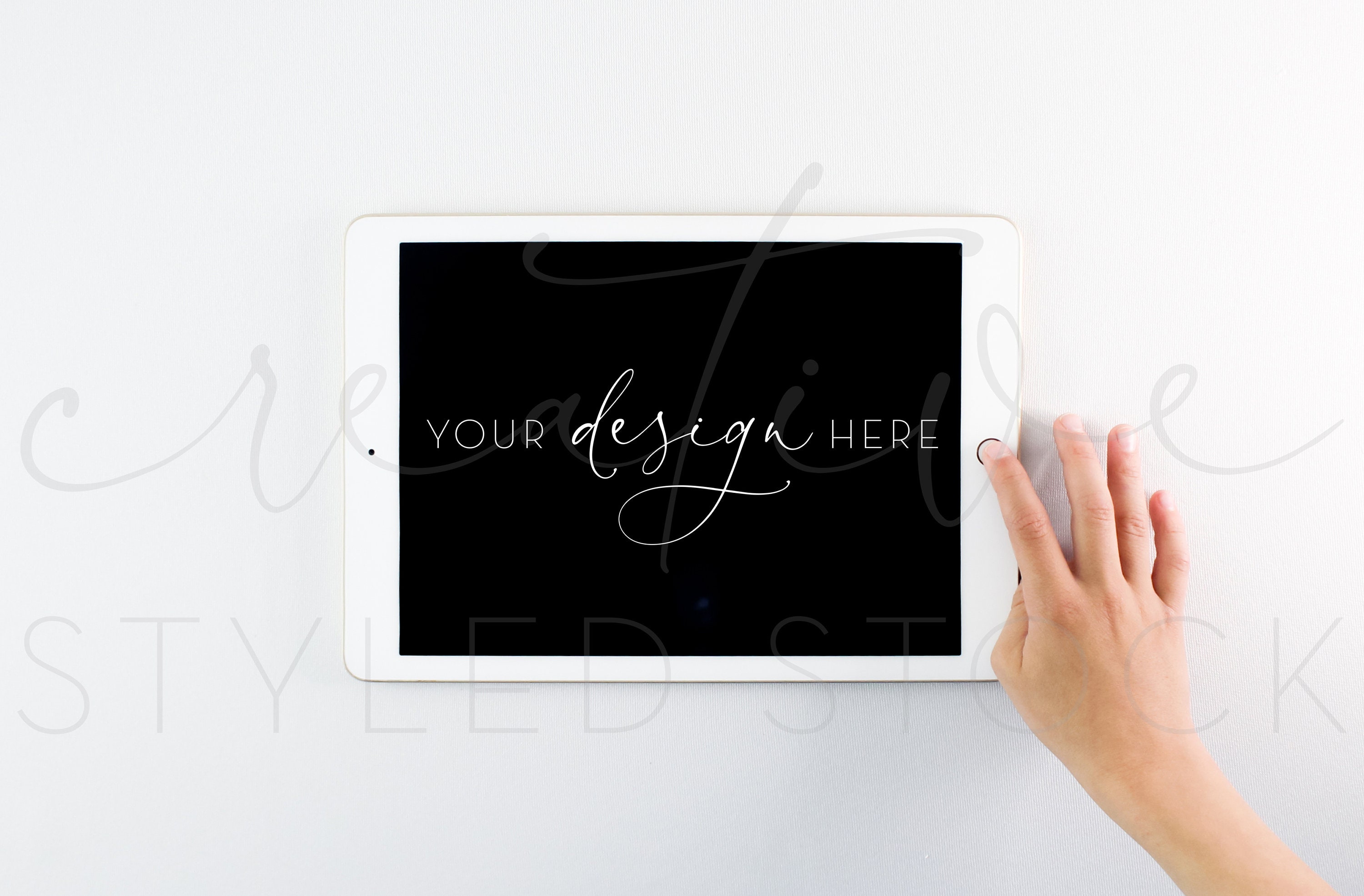 Download Ipad Mockup Child S Hand Minimal Styled Ipad Screen Etsy