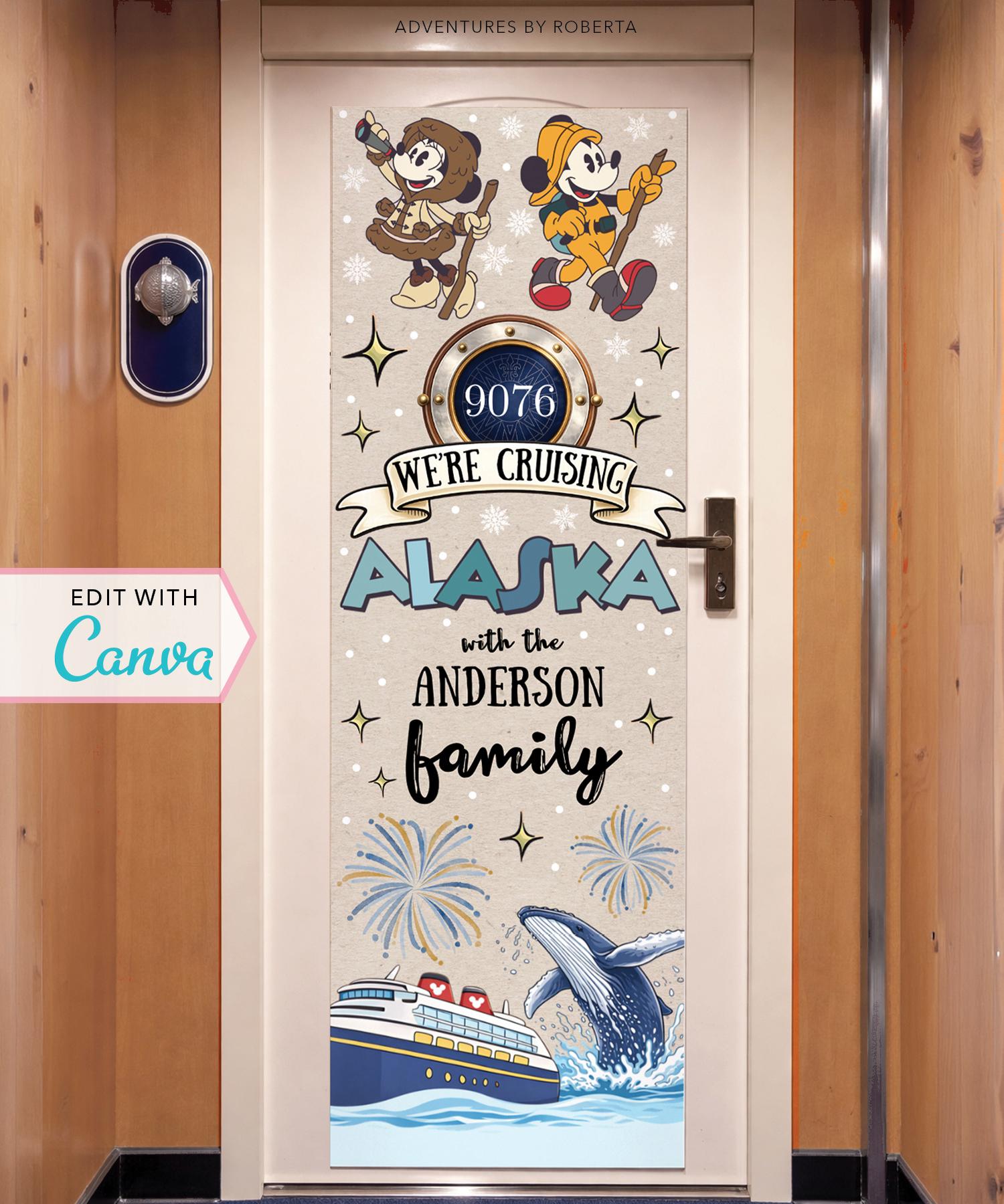 Alaska Cruise Door Banner | Cruise Decor | Personalized Cruise Door