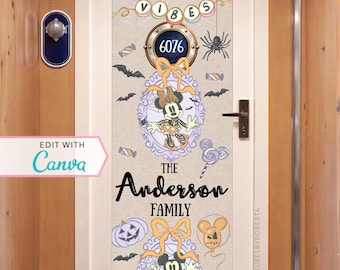 Cruise Door Banner | Cruise Decor | Personalized Cruise Door Decor | Canva Template | Halloween Cruise | Friendship Bracelet | Editable