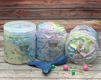 Mermaid Kiss Whipped Soap | Cream Soap | Whipped Shaving Cream | Mermaid Kiss | Whipped Bath Butter | Gifts for Her | Beachy | Vegan