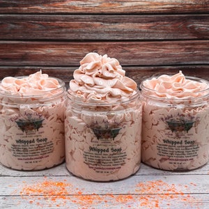 Peach Whipped Soap | Cream Soap | Whipped Shaving Cream | Summer Soap| Whipped Bath Butter | Gifts for Her | Sweet Soap | Vegan