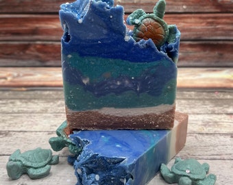 Sea Turttle Shea Butter Soap | Organic Soap | Gifts for Her |  Sea Turtle Soap | Colorful Soap | Natural Soap |  Beach Soap | Ocean Soap